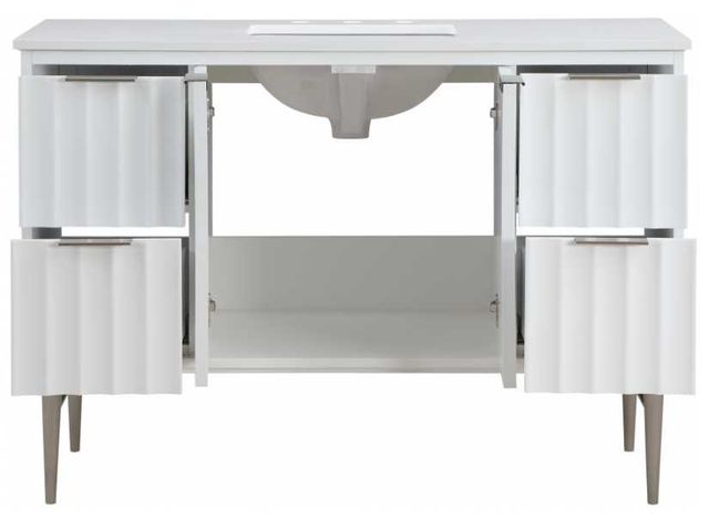 Meridian Furniture Modernist Chrome/White 48" Bathroom Vanity-2