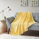 Olliix by Intelligent Design Microlight Plush Yellow Throw-4