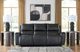 Signature Design by Ashley® Glossmore Black Manual Reclining Sofa-1