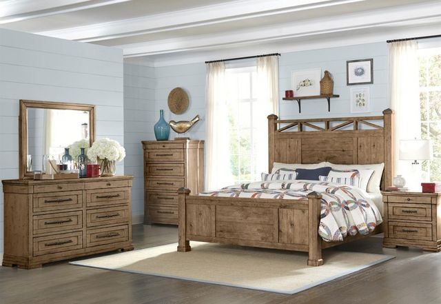 Legacy Classic Coming Home Wheat Queen Poster Bed-3