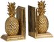 A & B Home 2-Piece Gold Pineapple Bookend Set-2