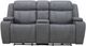 Kate Preston Home Aline Storm Blue Zero Gravity Power Reclining Console Loveseat with Power Headrest-1