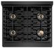 ZLINE Autograph Edition Paramount 30" 4.2 Cu. Ft. Black Satin Stainless Steel Gas Range with 4 Burner DuoPro™ Cooktop and Convection Gas Oven with Champagne Bronze Accents-2