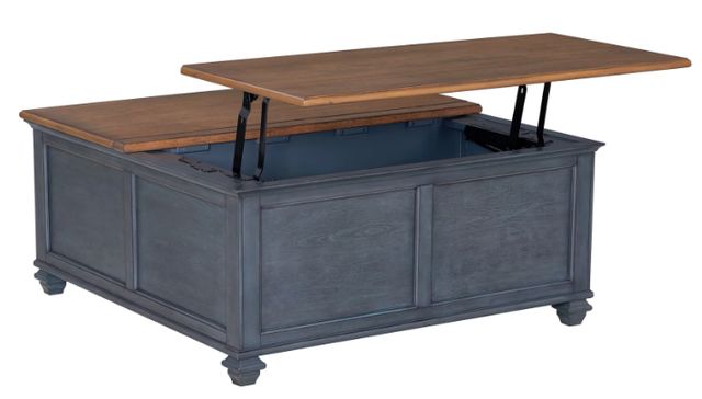Legends Home Americana Whiskey Trunk Table with Blue Base-3