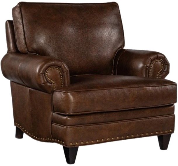 Bradington-Young Carrado Cognac 8-Way Tie Stationary Chair-0