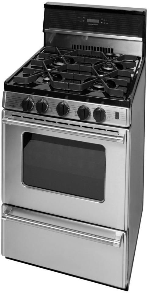 Premier Pro Series 24" Stainless Steel Freestanding Gas Range-2