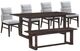 American Wholesale Furniture Portofino 6-Piece Brown/Gray Dining Table Set-0