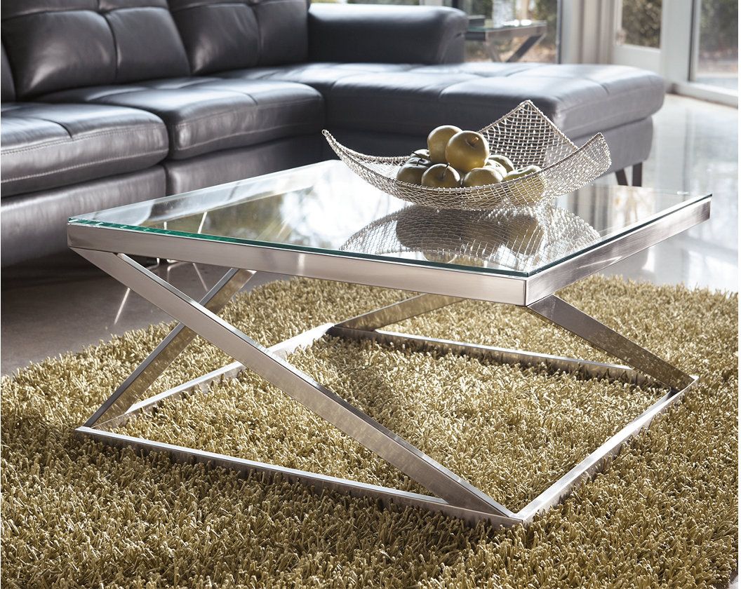 【cornice】COFFEE TABLE Celine Mirrored Glass Coffee Table by Bunny Williams Home