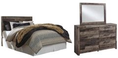 Benchcraft® Derekson 3-Piece Multi Gray Queen/Full Panel Headboard Bed Set