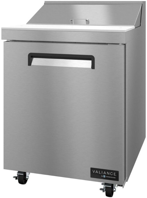 Hoshizaki Valiance® 27" 6.33 Cu. Ft. Stainless Steel Single Section Sandwich Prep Table Refrigerator with Stainless Door-2