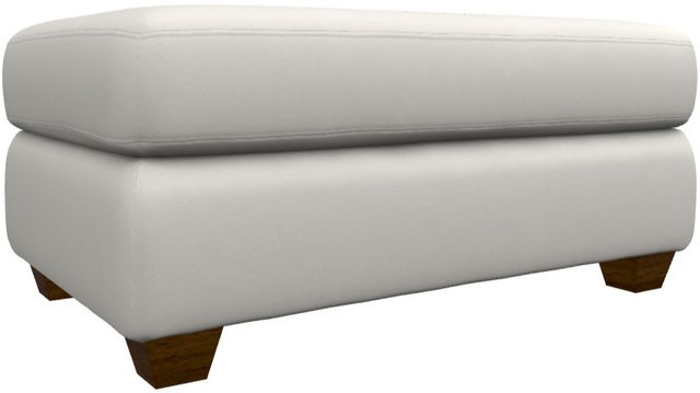 La-Z-Boy® Charlie Ivory Leather Ottoman-0