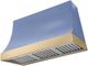AGA Marquee 48" Carnaby Blue Wall Mounted Range Hood  with Brushed Brass Trim-0