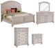 American Woodcrafters 2410 Sedona 5-Piece Cobblestone White Queen Bedroom Set-0