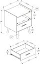 Monarch Specialties Inc. Grey End Table -1
