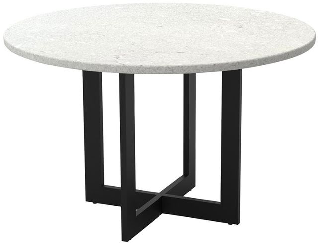 Lane Venture® Foley Round Outdoor Aluminum/Stone Dining Table-0