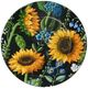 A & B Home Multi-Colored Sunflower Print Plastic Charger Plate-0