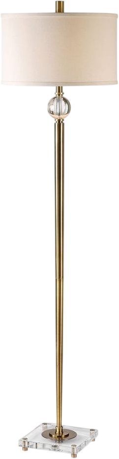 Uttermost® Mesita Brush Brass Floor Lamp-0