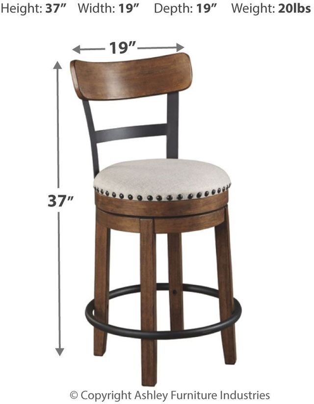 Signature Design by Ashley® Valebeck Brown Swivel Barstool-3