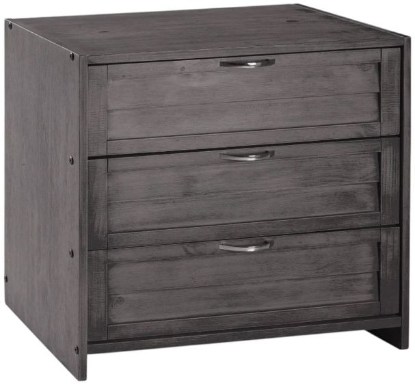 Donco Kids Louver Antique Gray Youth 3-Drawer Chest-0