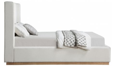 Meridian Furniture Flynn Cream Queen Upholstered Panel Bed-2