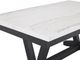 Crown Mark Genuine White Dining Table with Black Base-3