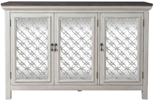 Liberty Furniture Westridge Antique White/Brown 56" Accent Cabinet-2
