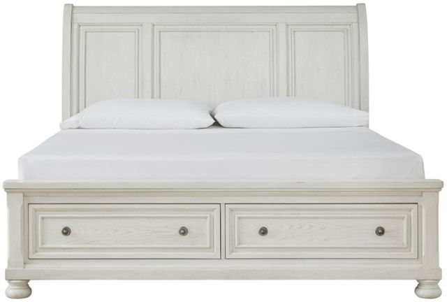 Signature Design by Ashley® Robbinsdale Antique White King Storage Sleigh Bed-2