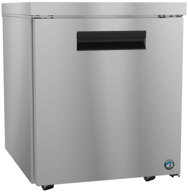 Hoshizaki Steelheart® 27" 6.21 Cu. Ft. Stainless Steel Single Section Undercounter Low Profile Freezer with Stainless Door-1