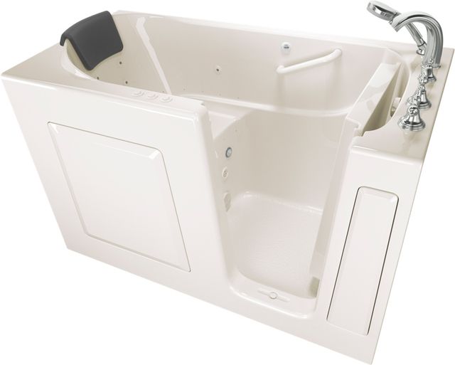 American Standard® Gelcoat Premium Series Linen 30" x 60" Walk-in Tub with Combination Air Spa and Whirlpool Systems and Right-Hand Drain-1