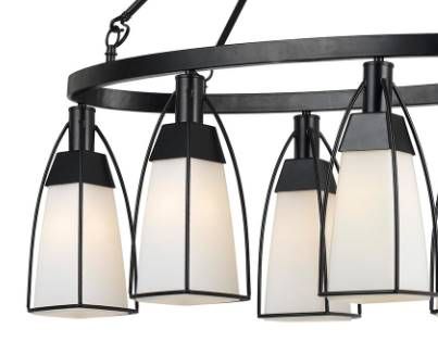 Cal® Lighting & Accessories Channing 6-Light Black Chandelier-1