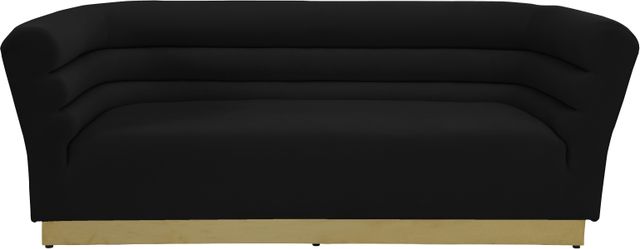 Meridian Furniture Bellini Black Velvet Sofa-3