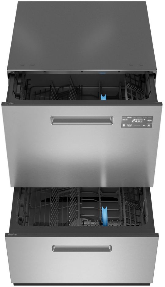 GE Profile™ 24" Fingerprint Resistant Stainless Steel Double Drawer Dishwasher-1
