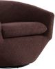 Elements International Dior Feather Chocolate Swivel Chair -1