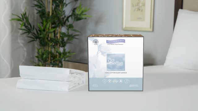 Protect-A-Bed® Naturals Cotton White King Mattress Protector-1