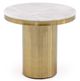 VIG Furniture Modrest Rocky Gold/White End Table-0