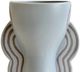 TOV Furniture Earthenware Gray Ceramic Line Art Goblet Vase-3