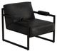 International Furniture Direct Galena Black Accent Chair-0