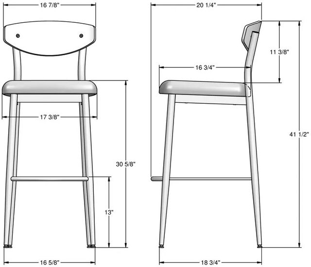 Amisco Customizable Hint Upholstered Bar Stool-2