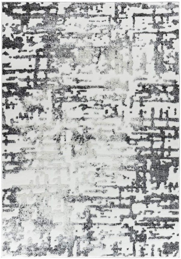 MDA Rugs Petra Gray/White 5'x8' Area Rug-0