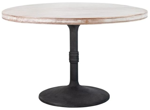 Nest Home Collections Sadie Antique Gray Round Counter Table with Iron Base-0