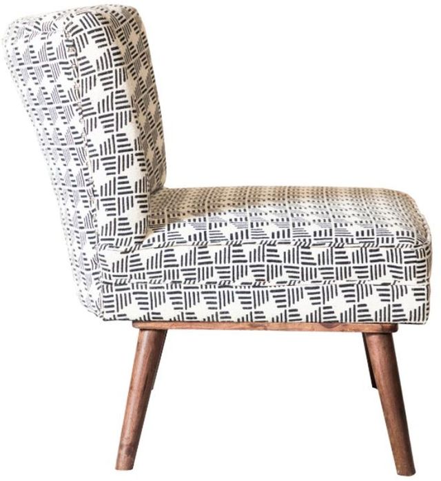 Coaster® Black and White Accent Chair with Wooden Leg-3