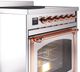 Ilve® Nostalgie II Noblesse 30'' Stainless Steel Pro Style Induction Range with Copper Trim-4