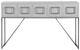 Uttermost® Abaya Soft White Console Table with Brushed Nickel Base-3