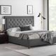 Malouf® Eastman Charcoal Queen Upholstered Platform Bed-1