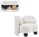 Meridian Furniture Daphne Cream Chenille Fabric Accent Chair-4