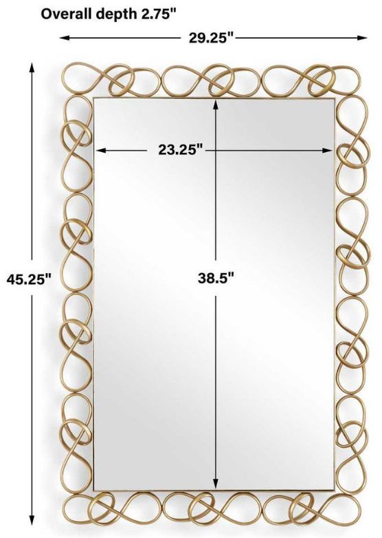 Uttermost® Twist It Antique Brass Mirror-4