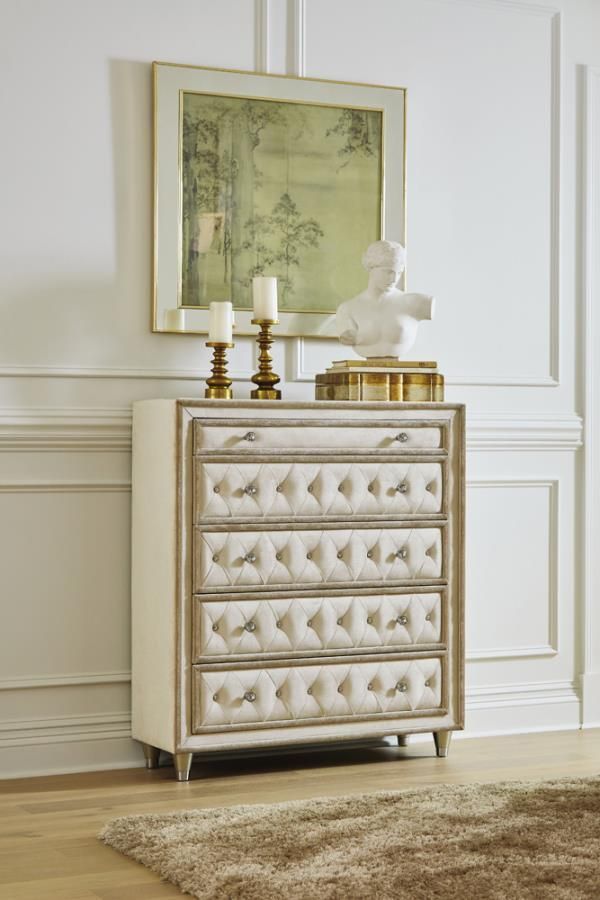 Coaster® Antonella Champagne/Camel Chest-1