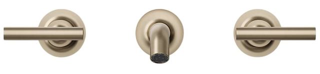 KOHLER® Purist® Vibrant Brushed Bronze Wall-Mount Bathroom Sink Faucet Trim with Lever Handles-1