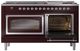 Ilve® Nostalgie II Noblesse 60'' Burgundy Pro Style Dual Fuel Range with Chrome Trim-4