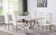 Coaster® Kerwin 7-Piece Chrome/White Rectangular Dining Table Set -3